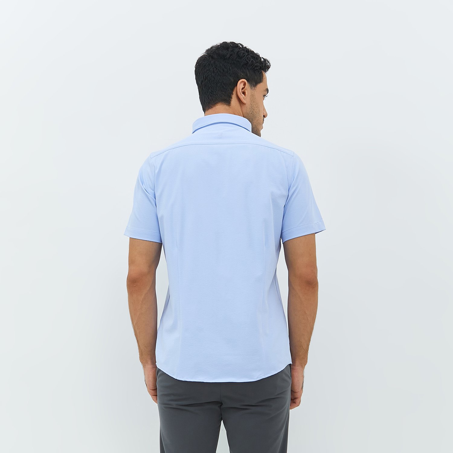 Jobb Elton Kemeja Pria Lengan Pendek Slim Fit Biru - Image 4