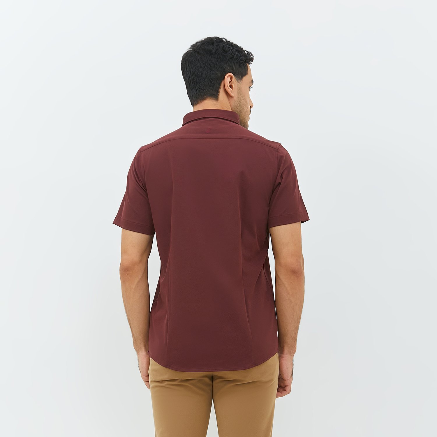 Jobb Elton Kemeja Pria Lengan Pendek Slim Fit Wine - Image 4