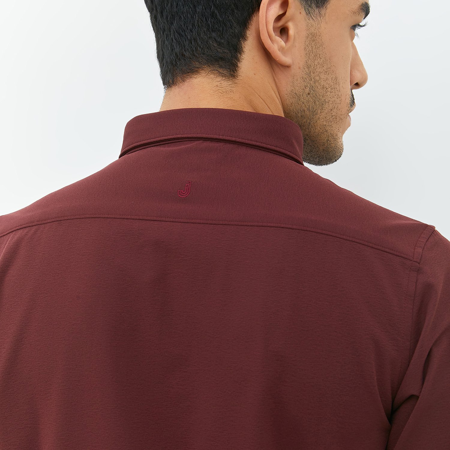 Jobb Elton Kemeja Pria Lengan Pendek Slim Fit Wine - Image 5