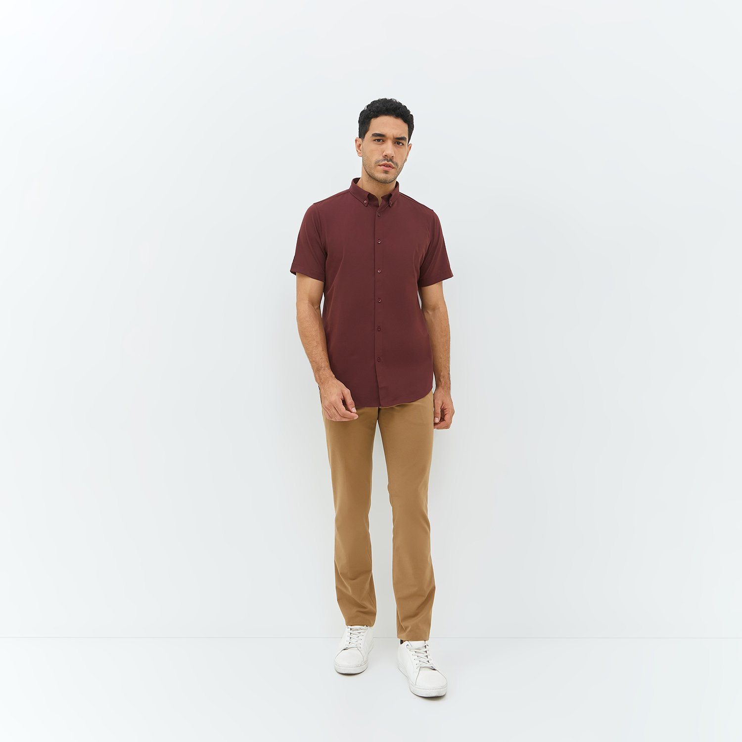 Jobb Elton Kemeja Pria Lengan Pendek Slim Fit Wine - Image 6