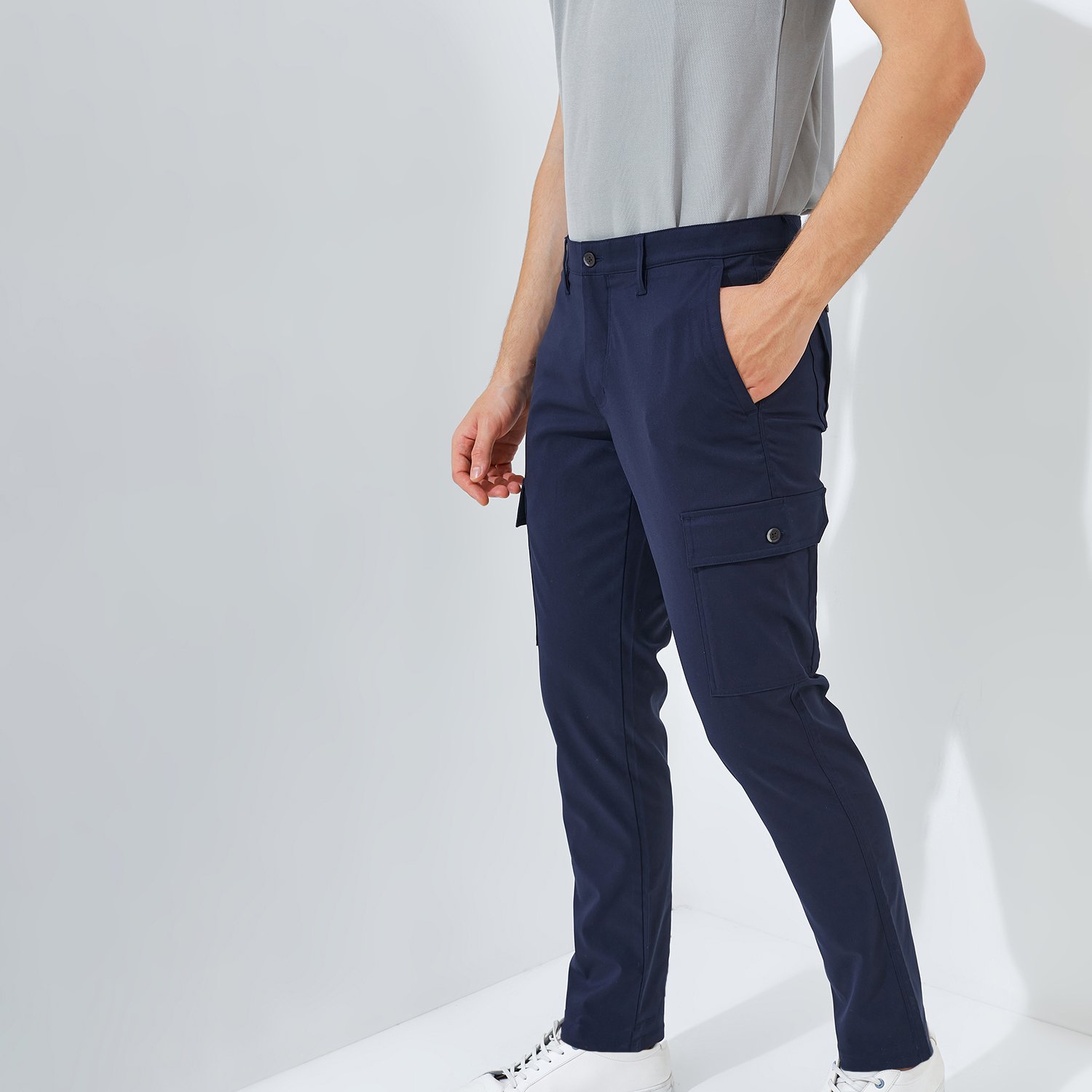 Jack Nicklaus Jaguar Celana Panjang Pria Slim Fit Navy - Image 2