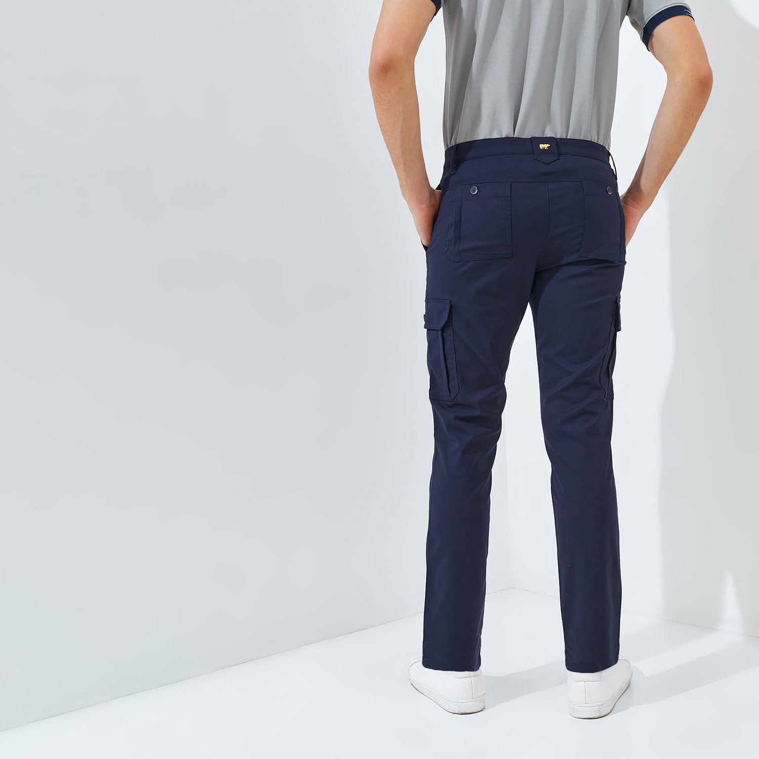 Jack Nicklaus Jaguar Celana Panjang Pria Slim Fit Navy - Image 3