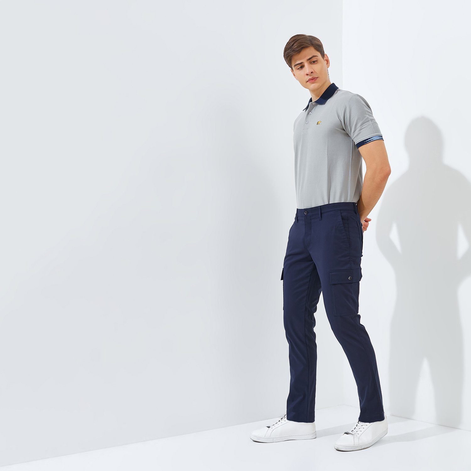 Jack Nicklaus Jaguar Celana Panjang Pria Slim Fit Navy - Image 5
