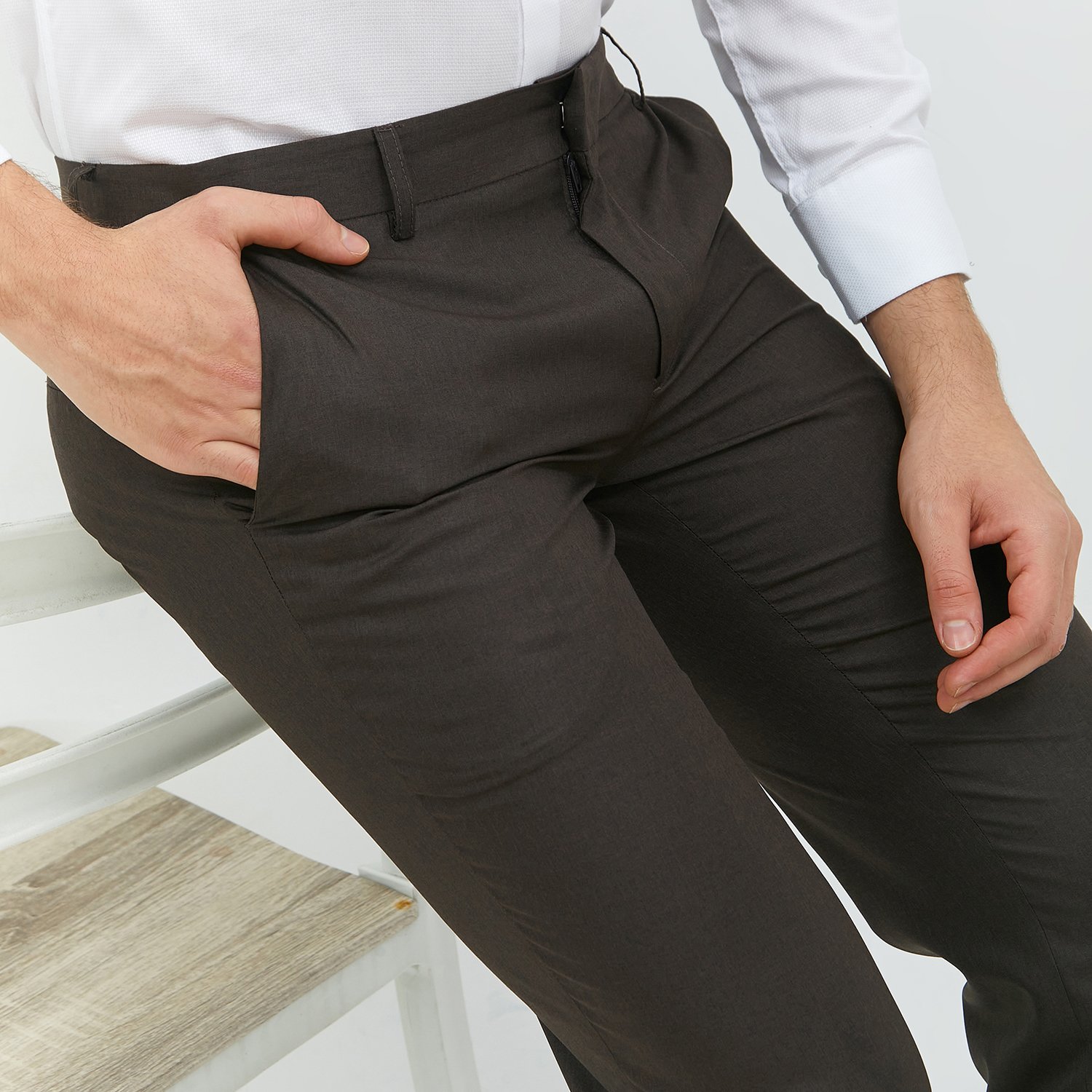 Jobb Raymore-B Celana Panjang Pria Slim Fit Dark Brown - Image 4