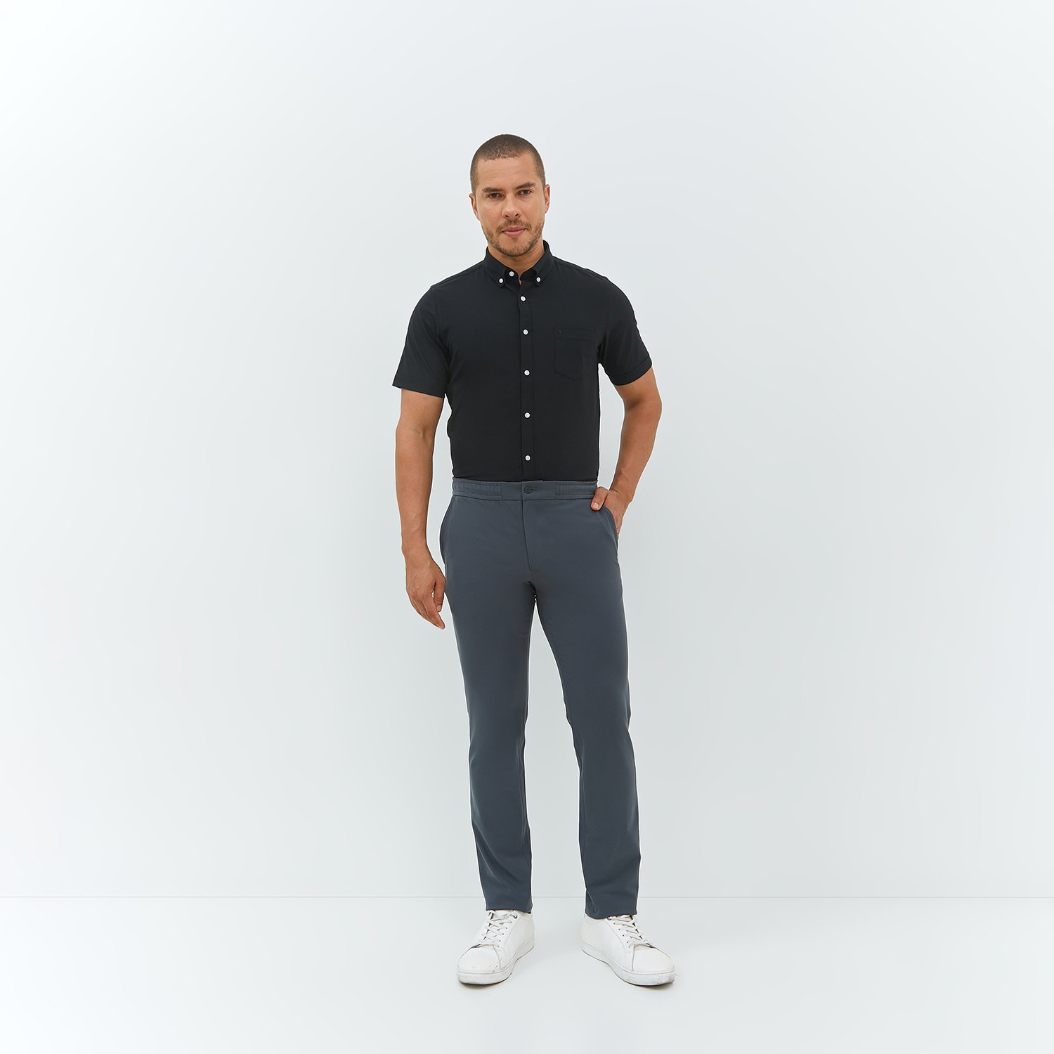 Jobb Jupiter Celana Panjang Joger Modern Slim Fit Dark Grey - Image 6