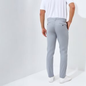 Jack Nicklaus Harrier Celana Panjang Pria Slim Fit Light Grey
