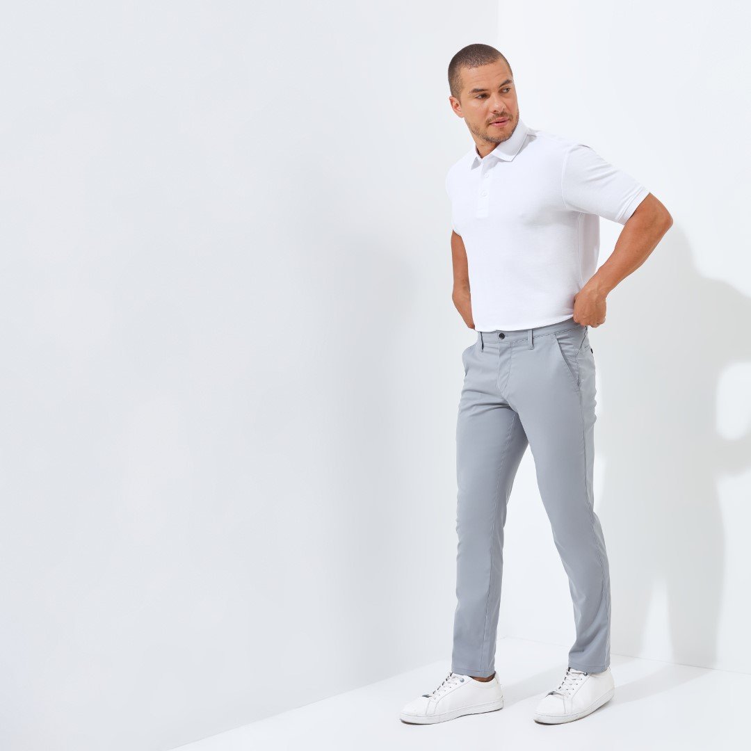Jack Nicklaus Harrier Celana Panjang Pria Slim Fit Light Grey - Image 6