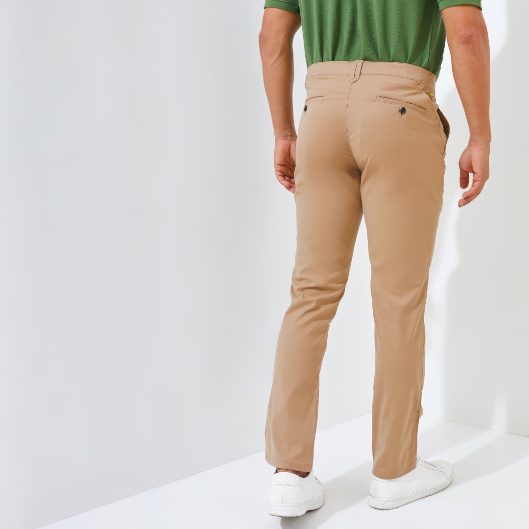 Jack Nicklaus Harrier Celana Panjang Pria Slim Fit Khaki - Image 4
