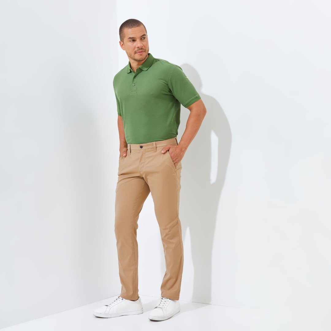 Jack Nicklaus Harrier Celana Panjang Pria Slim Fit Khaki - Image 5