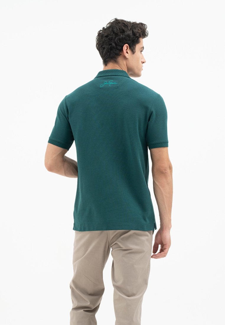 Jack Nicklaus Alpha Polo Shirt Pria Regular Fit Panderosa Green - Image 3
