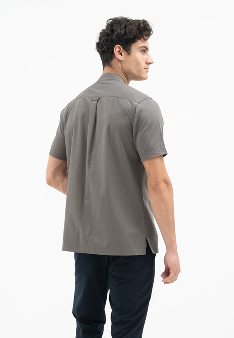 Jack Nicklaus Fortunato Kemeja Pria Lengan Pendek Slim Fit Dark Grey - Image 3