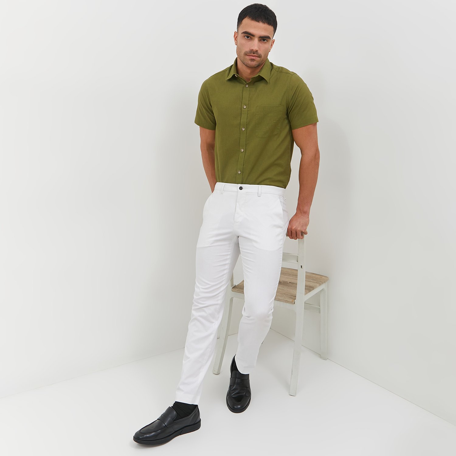 Jobb Georica Celana Panjang Chinos Modern Slim Fit Putih - Image 5