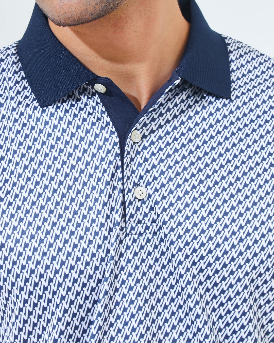 Jack Nicklaus Hennesy Premium All Over Printed Polo Classic Navy - Image 4