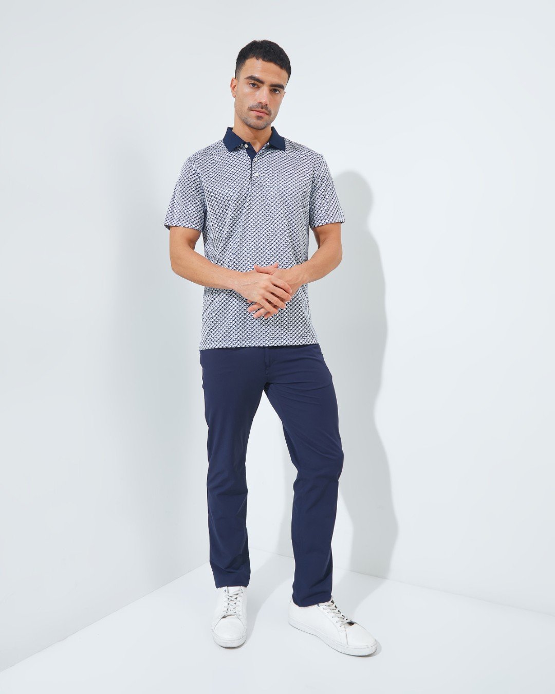 Jack Nicklaus Hennesy Premium All Over Printed Polo Classic Navy - Image 6