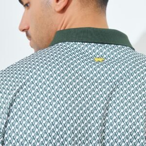 Jack Nicklaus Hennesy Premium All Over Printed Polo Olive Shadow