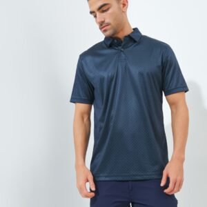 Jack Nicklaus Intercontinental Premium Tile Printed Polo Classic Navy