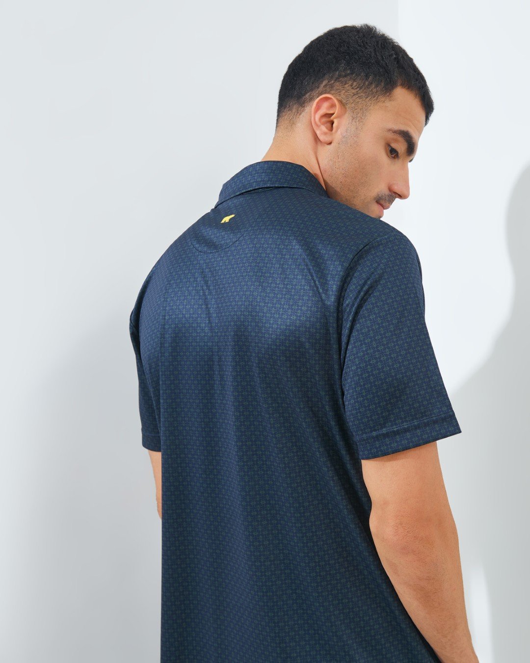 Jack Nicklaus Intercontinental Premium Tile Printed Polo Classic Navy - Image 5