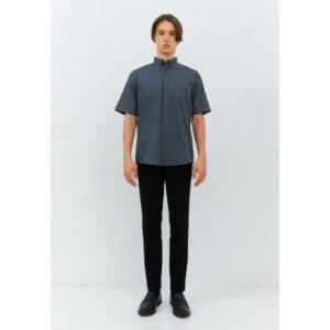 Jobb Vernon Kemeja Pria Lengan Pendek Regular Fit Abu-Abu