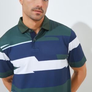 Jack Nicklaus Ladder PremiumModern Print Polo Olive Shadow