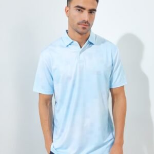 Jack Nicklaus Kowloon Premium Random Print Polo Aqua Draft