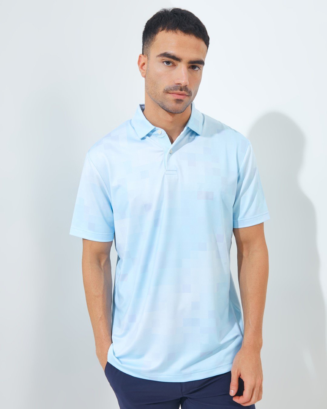 Jack Nicklaus Kowloon Premium Random Print Polo Aqua Draft