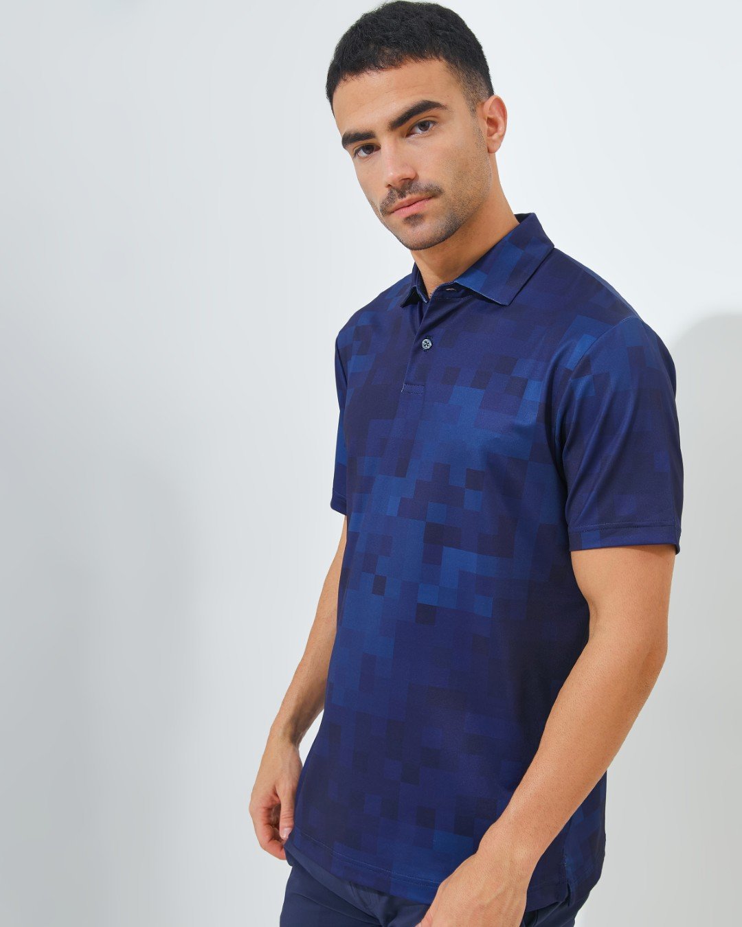 Jack Nicklaus Kowloon Premium Random Print Polo Classic Navy - Image 2