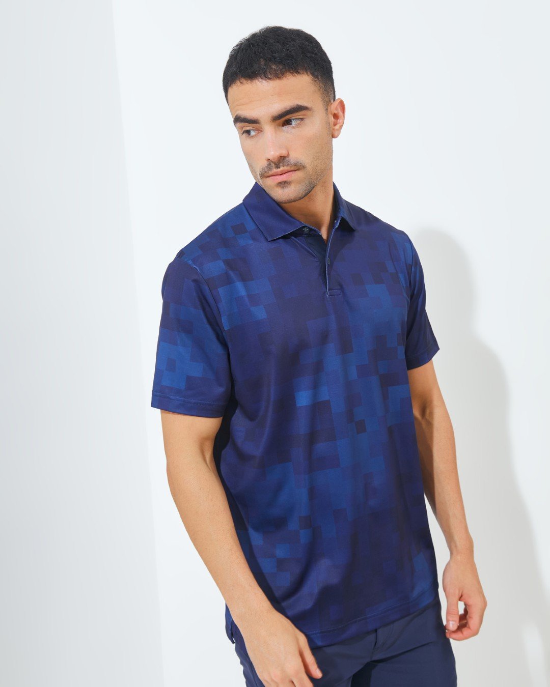 Jack Nicklaus Kowloon Premium Random Print Polo Classic Navy