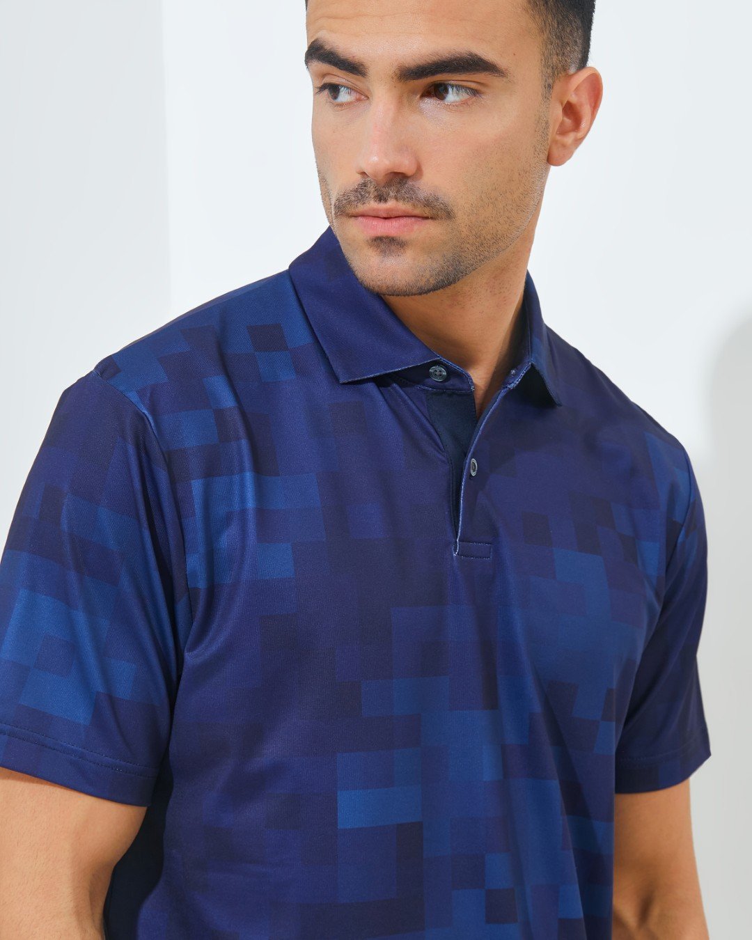 Jack Nicklaus Kowloon Premium Random Print Polo Classic Navy - Image 5