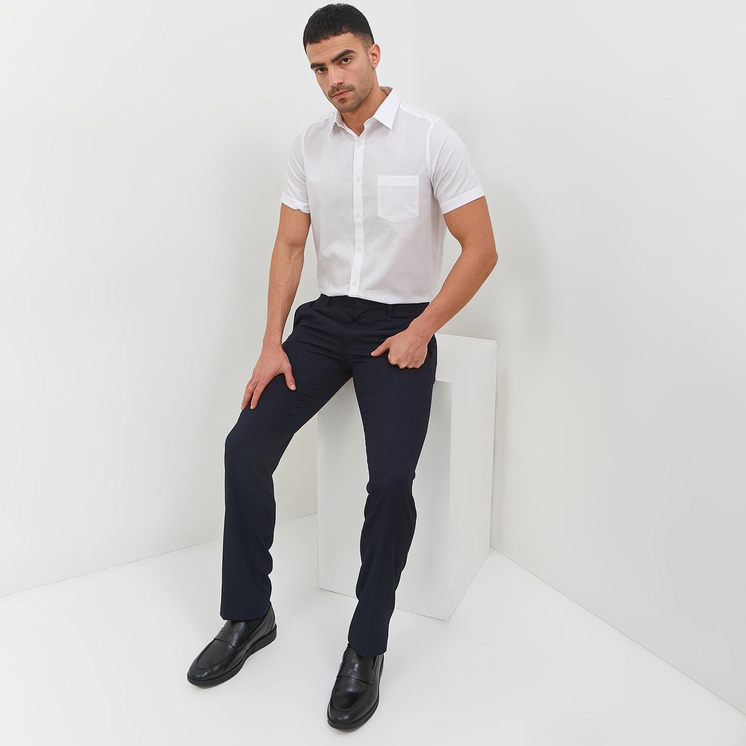 Jobb Grandville Kemeja Pria Lengan Pendek Slim Fit Putih - Image 3