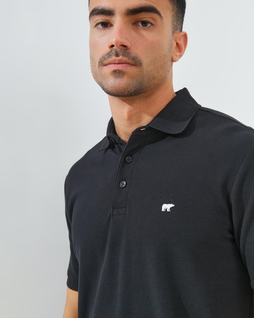 Jack Nicklaus Cairo Polo Shirt Pria Regular Fit Hitam - Image 5