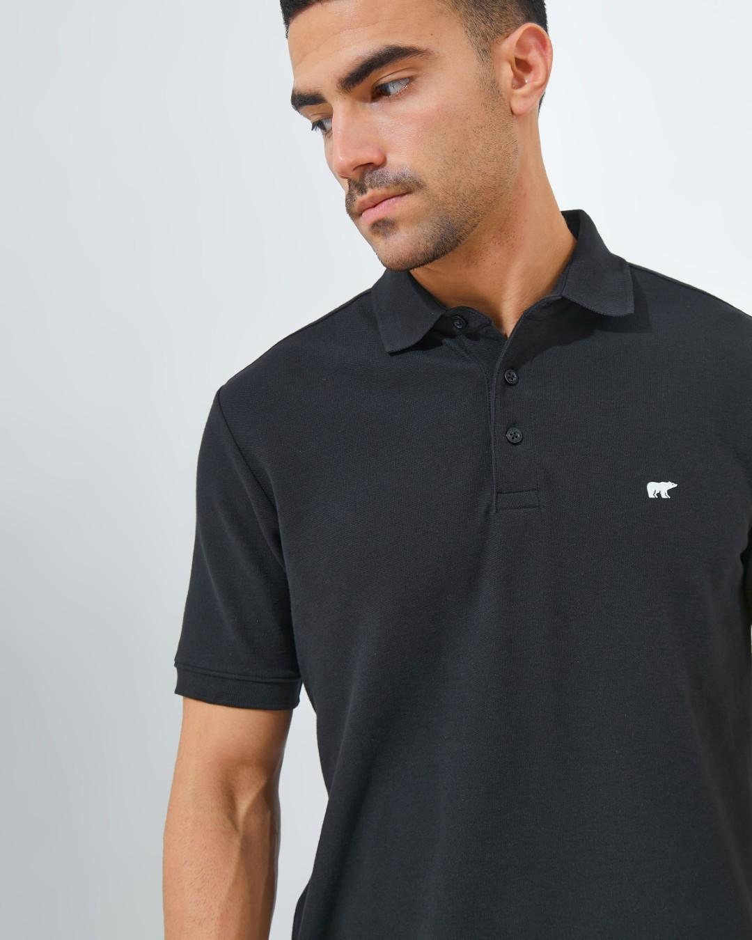 Jack Nicklaus Cairo Polo Shirt Pria Regular Fit Hitam - Image 4