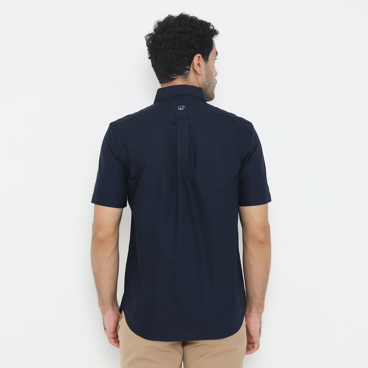 Jack Nicklaus Savoy Kemeja Pria Lengan Pendek Slim Fit Navy - Image 4