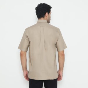 Jack Nicklaus Chester Kemeja Pria Lengan Pendek Regular Fit Light Brown