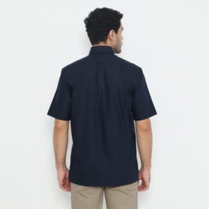 Jack Nicklaus Winter Kemeja Pria Lengan Pendek Regular Fit Navy