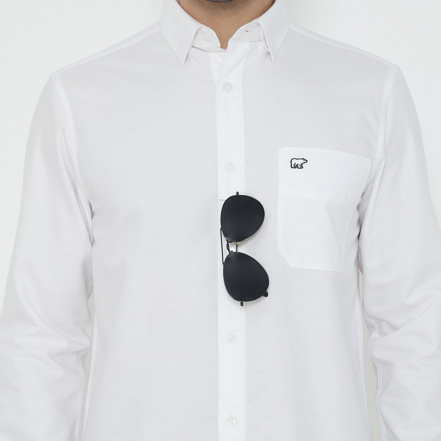 Jack Nicklaus Saunders Kemeja Pria Lengan Panjang Slim Fit Putih - Image 5