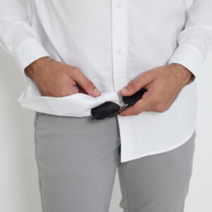 Jack Nicklaus Saunders Kemeja Pria Lengan Panjang Slim Fit Putih