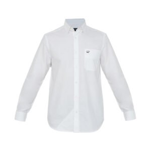 Jack Nicklaus Saunders Kemeja Pria Lengan Panjang Slim Fit Putih