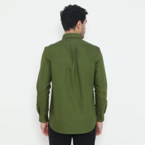 Jack Nicklaus Saunders Kemeja Pria Lengan Panjang Slim Fit Olive