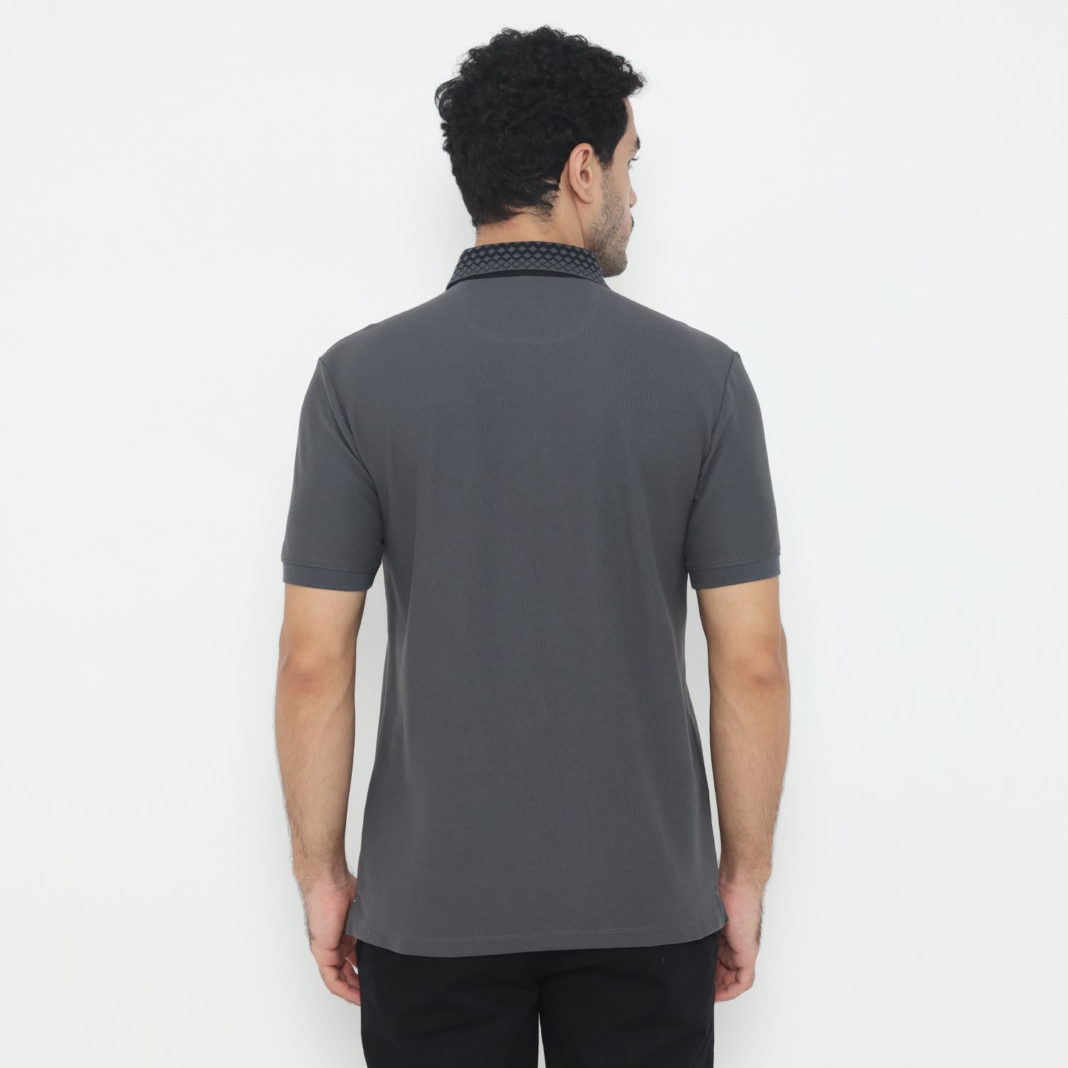 Jack Nicklaus Prospero Polo Shirt Pria Regular Fit Iron Gate - Image 3