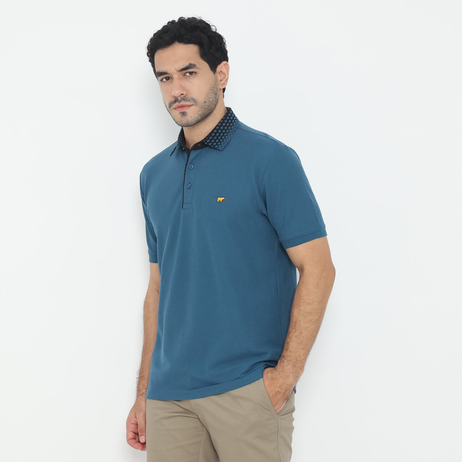 Jack Nicklaus Prospero Polo Shirt Pria Regular Fit Blue Sapphire - Image 2
