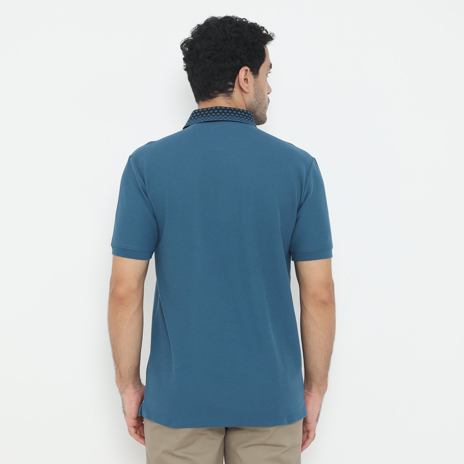 Jack Nicklaus Prospero Polo Shirt Pria Regular Fit Blue Sapphire - Image 3