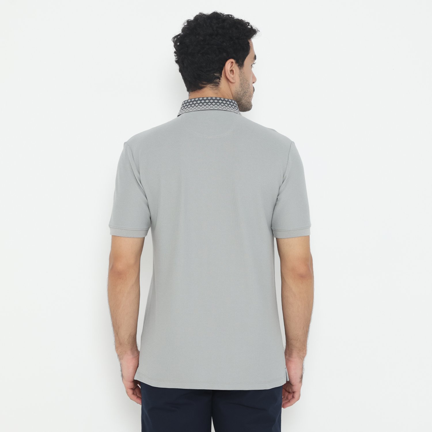 Jack Nicklaus Prospero Polo Shirt Pria Regular Fit Light Grey - Image 3