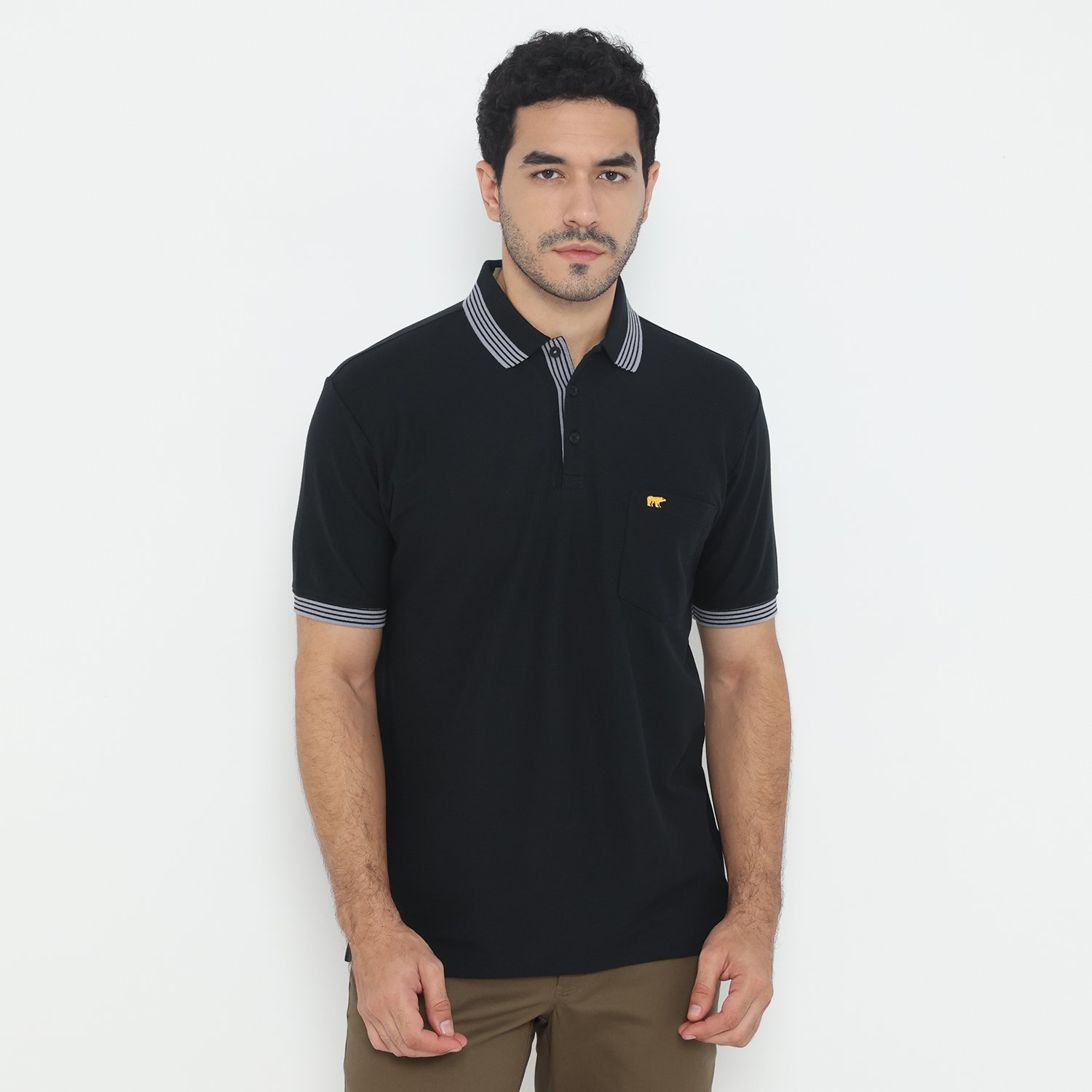 Jack Nicklaus Archibald Polo Shirt Pria Regular Fit Hitam