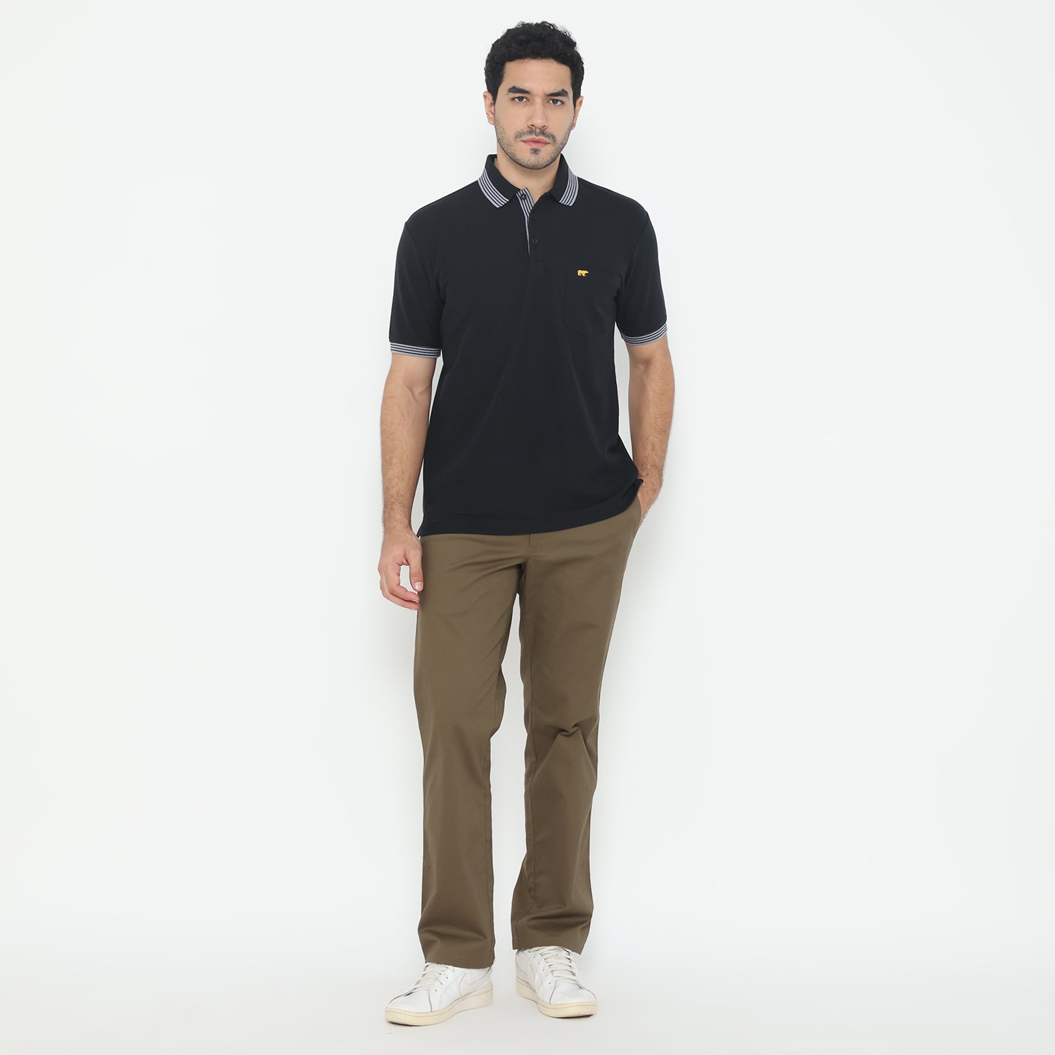 Jack Nicklaus Archibald Polo Shirt Pria Regular Fit Hitam - Image 4