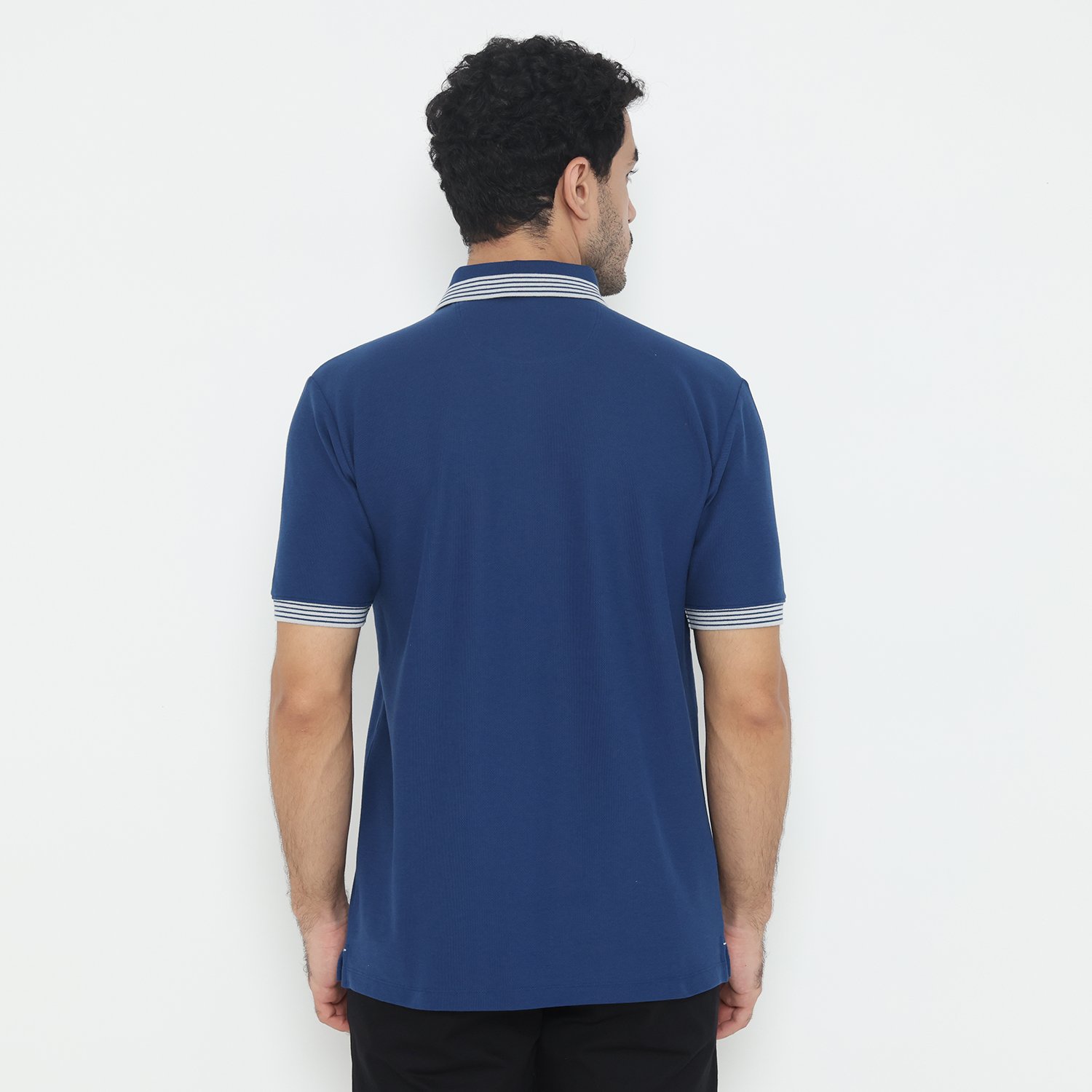 Jack Nicklaus Archibald Polo Shirt Pria Regular Fit Estate Blue - Image 3