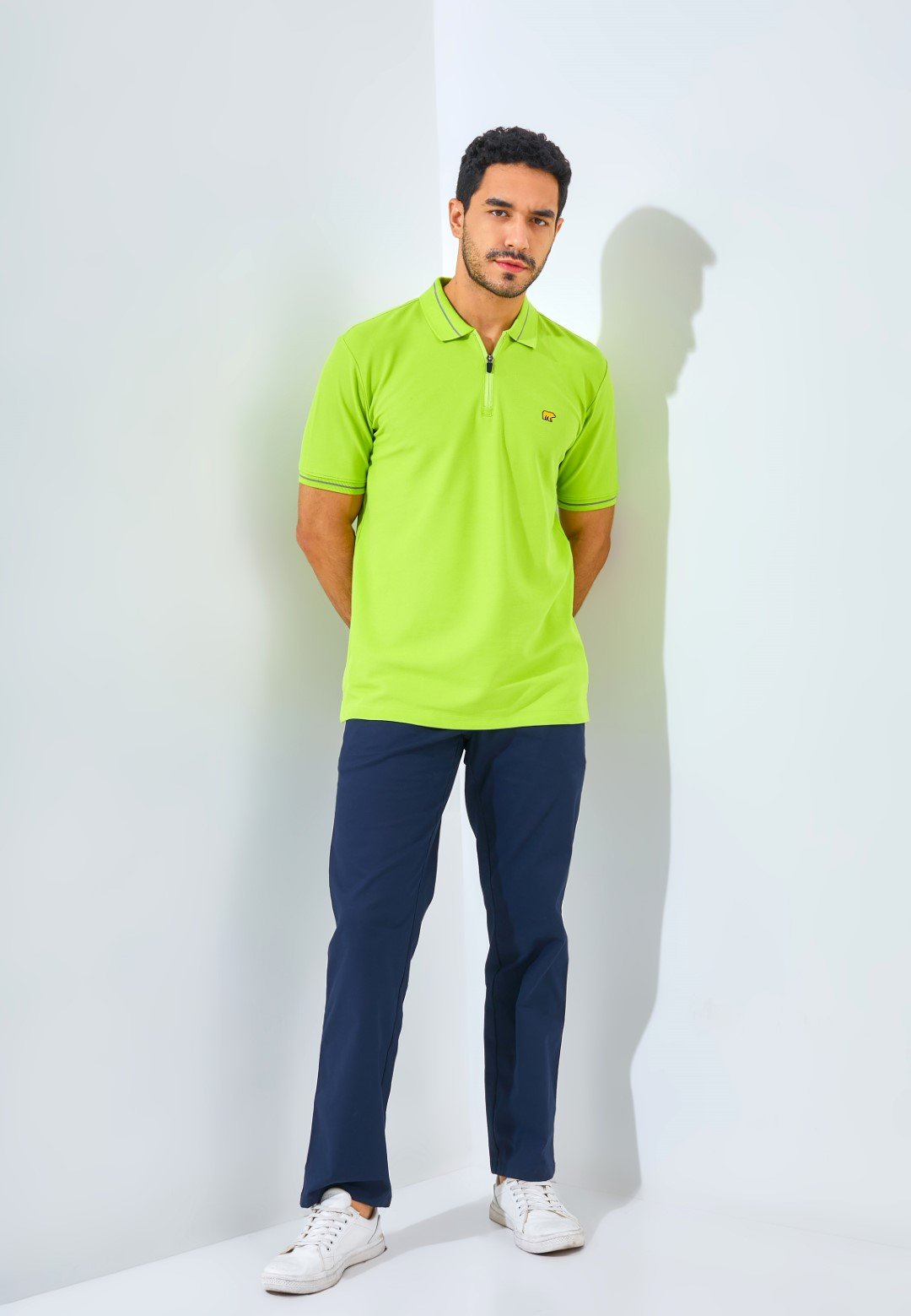 Jack Nicklaus Opera Polo Shirt Pria Regular Fit Acid Green - Image 4