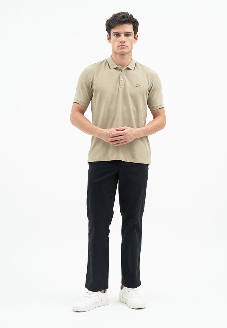 Jack Nicklaus Echo Polo Shirt Pria Regular Fit Sponge Khaki - Image 5