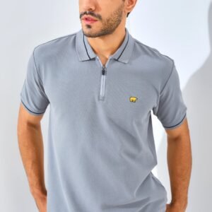 Jack Nicklaus Opera Polo Shirt Pria Regular Fit Monument Grey