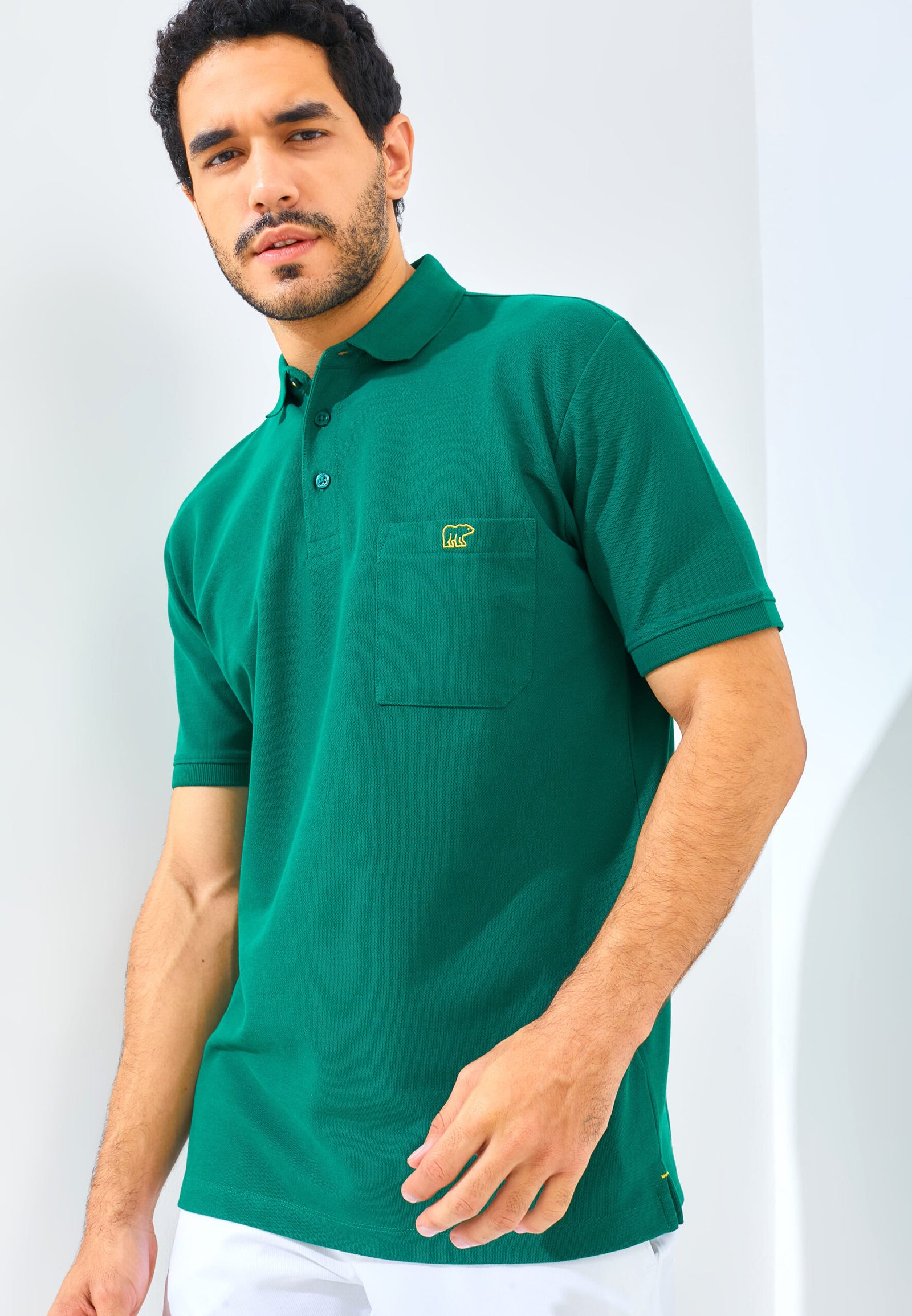 Jack Nicklaus Gallant Polo Shirt Pria Regular Fit Evergreen - Image 2