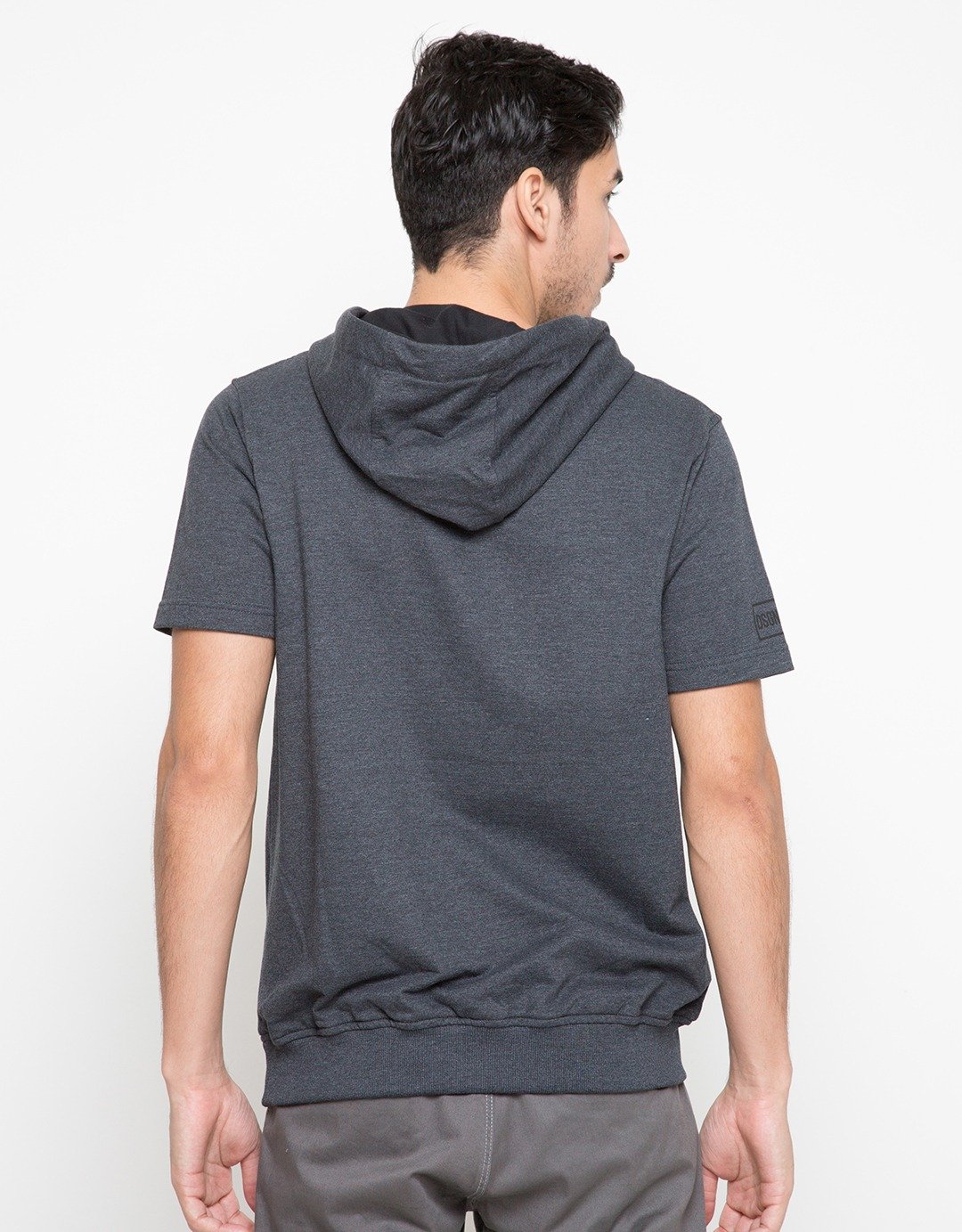 d&f Sweatshirt Hoodie Lengan Pendek Urban - Grey - Image 2